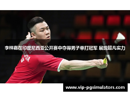 李梓嘉在印度尼西亚公开赛中夺得男子单打冠军 展现超凡实力