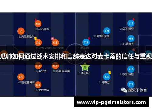 瓜帅如何通过战术安排和言辞表达对麦卡蒂的信任与重视